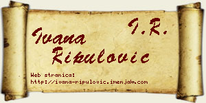Ivana Ripulović vizit kartica